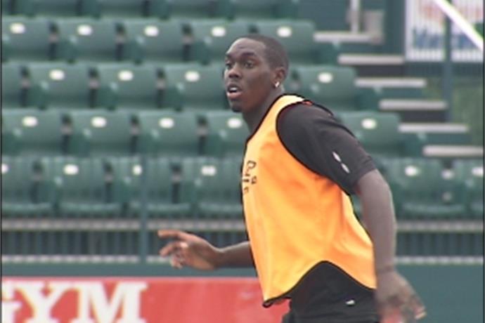 Former OC Baron Tyler Bellamy training with the Rochester Rhinos, where he played professionally for the past three seasons.